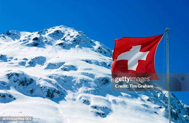 swiss alps, klosters, switzerland - wintersportort stock-fotos und bilder