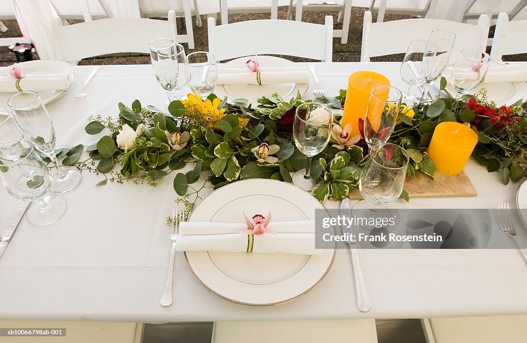 Table with fancy place settings