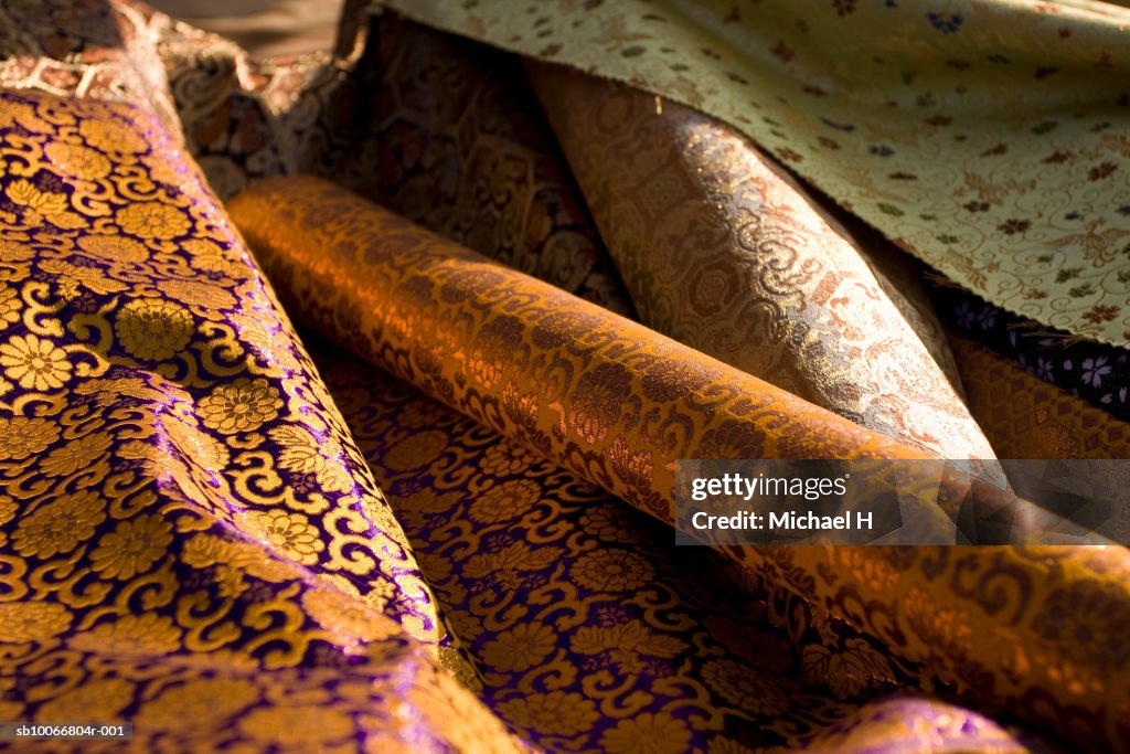 Silk brocade, close-up