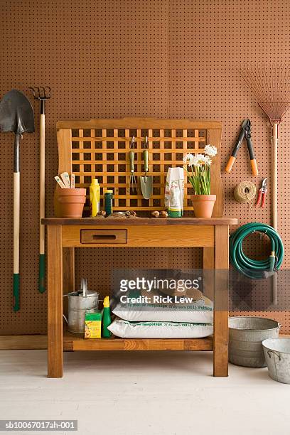 gardening workshop - shed stock pictures, royalty-free photos & images