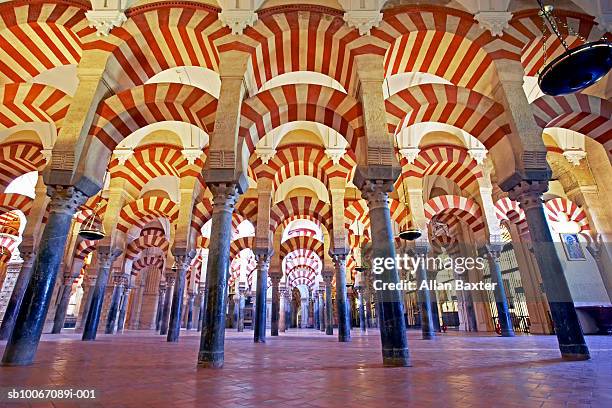 spain, cordoba, interior of mezquita - mesquita bildbanksfoton och bilder