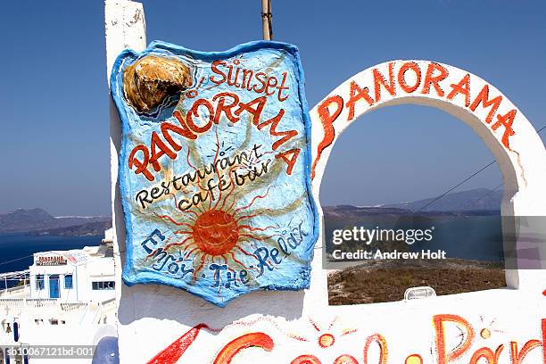 greece, santorini, panorama caft - caft stock pictures, royalty-free photos & images