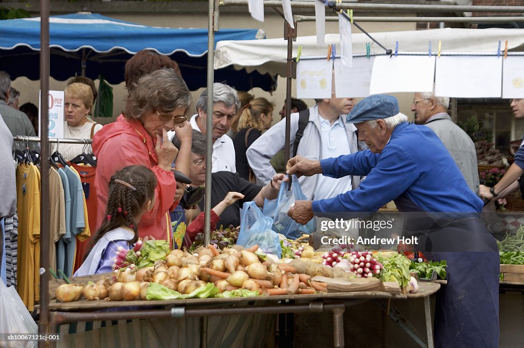 People at vegetable market