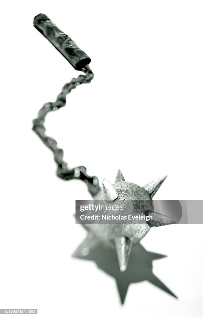 Medieval spiked ball weapon, studio shot