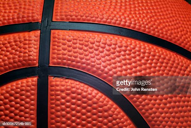 close up  of basketball - bumpy stockfoto's en -beelden