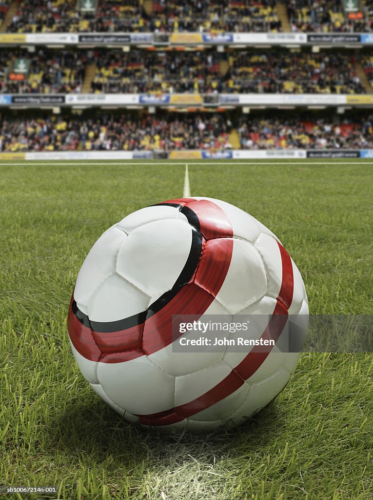 Soccer ball in stadium