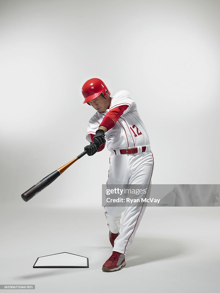 Baseball batter, studio shot