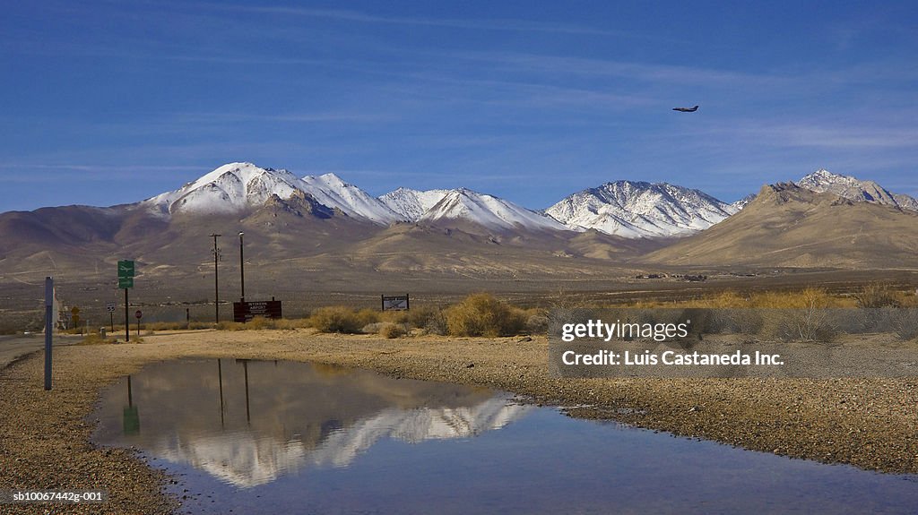 Airplane taking off from Inyokern Airport