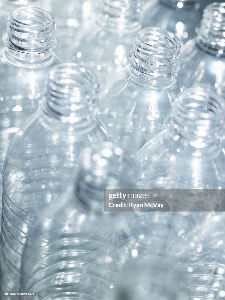 Empty plastic bottles, close-up