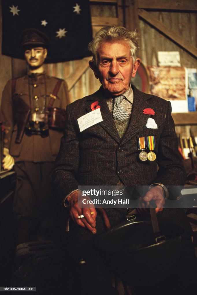 UK, portrait of World War I veteran