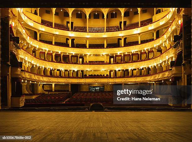 interior of theatre - scène photos et images de collection