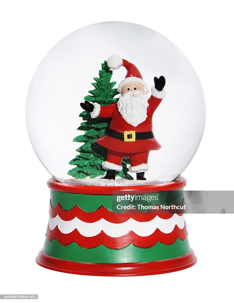 Snow-globes with Santa Claus