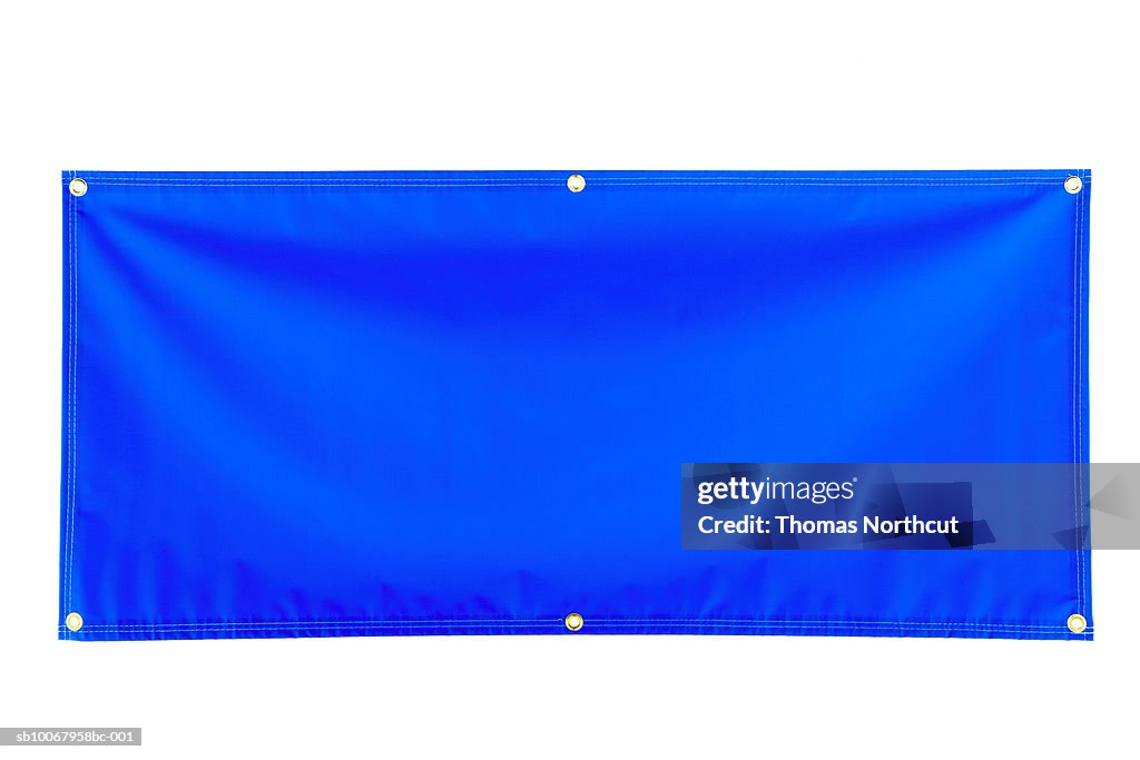 Blank blue banner