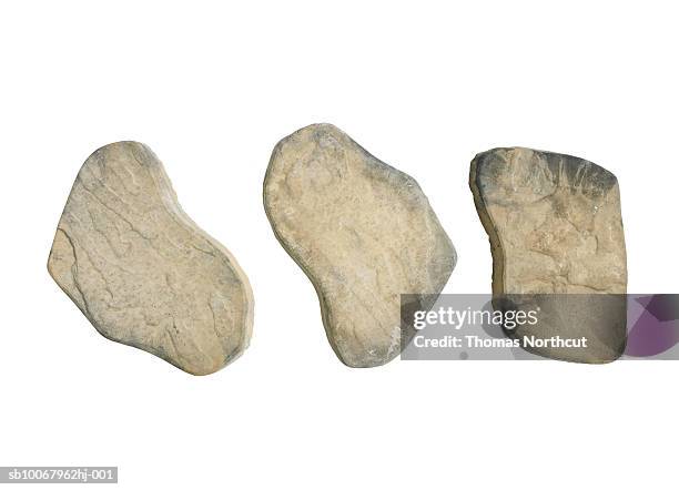 rocks on white background - stepping stones stock pictures, royalty-free photos & images