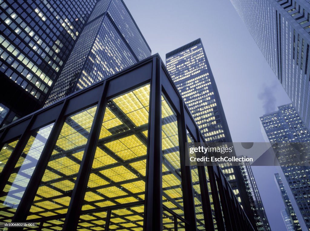 Canada, Ontario, Toronto, King Street, Office block at dawn