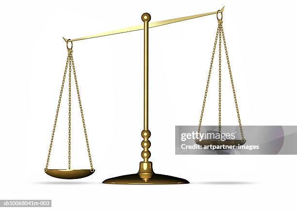 weight scale on white background - inequality stock pictures, royalty-free photos & images