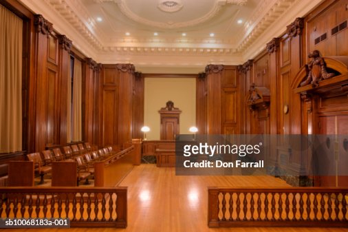 Interior of courtroom