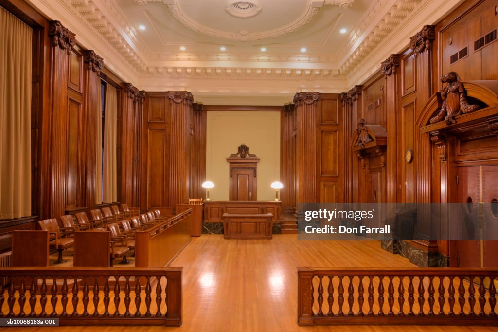 Interior of courtroom