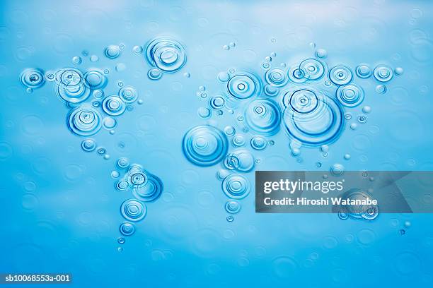 Waterdrops Map 25 Map Of The World Water Ripples Stock Photos, High-Res Pictures, and ...