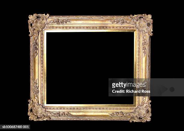 orante picture frame on black background - エンベリッシュ ストックフォトと画像