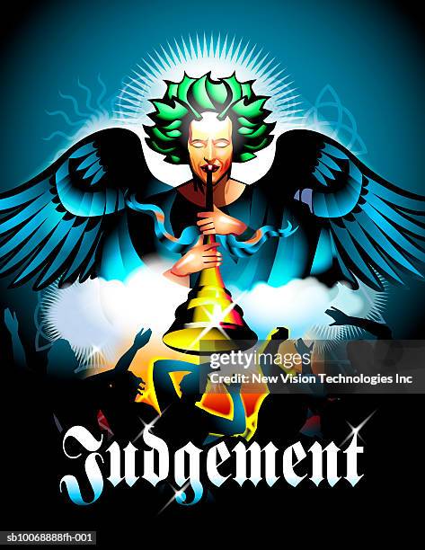 tarot card judgement - tarot stock illustrations