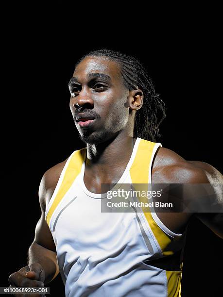 young man running, close-up - man sprinting stock pictures, royalty-free photos & images