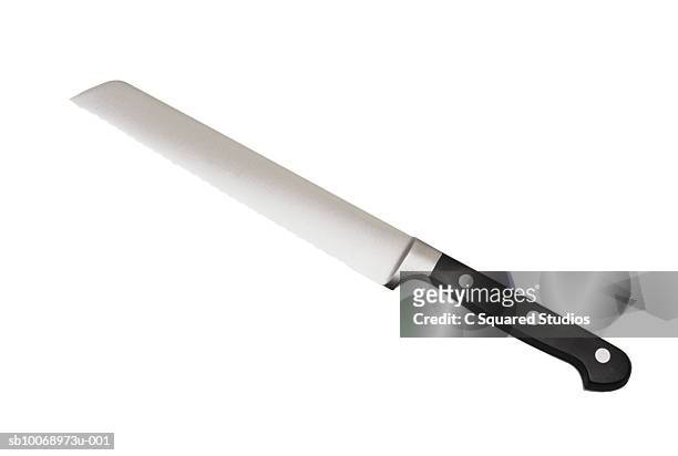 bread knife, studio shot - bread knife stock pictures, royalty-free photos & images