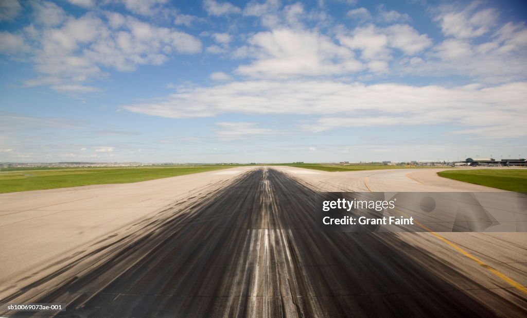 Airstrip with tire marks