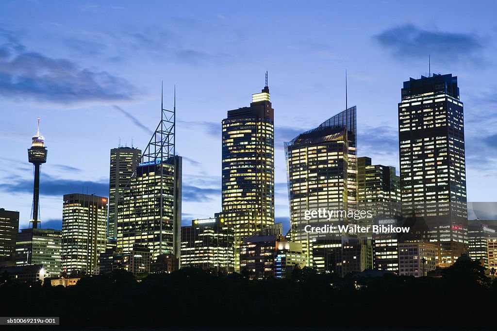 Australia, New South Wales, Sydney, Skyline at dusk