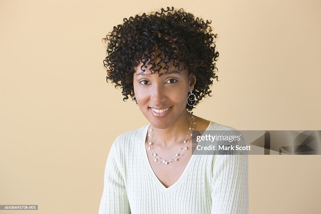 Portrait of young woman smiling