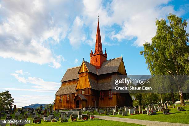 norway, western fjords, near lillehammer, ringebu stave church - lillehammer stock pictures, royalty-free photos & images