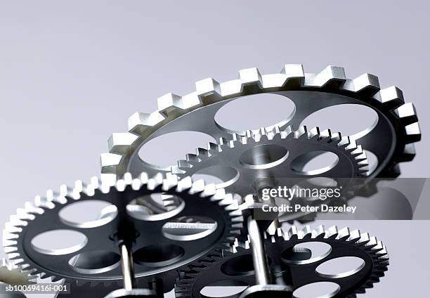 clock gears. close-up - clockwork stock pictures, royalty-free photos & images