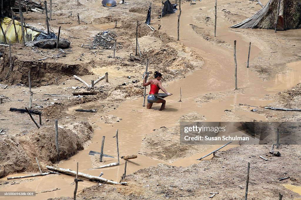 Woman working in mine