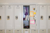 Open locker in high school