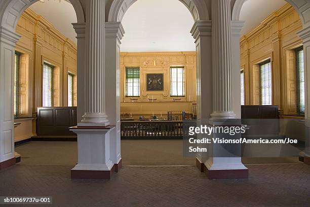 usa, pennsylvania, philadelphia, independence hall courtroom - philadelphia courthouse stock pictures, royalty-free photos & images