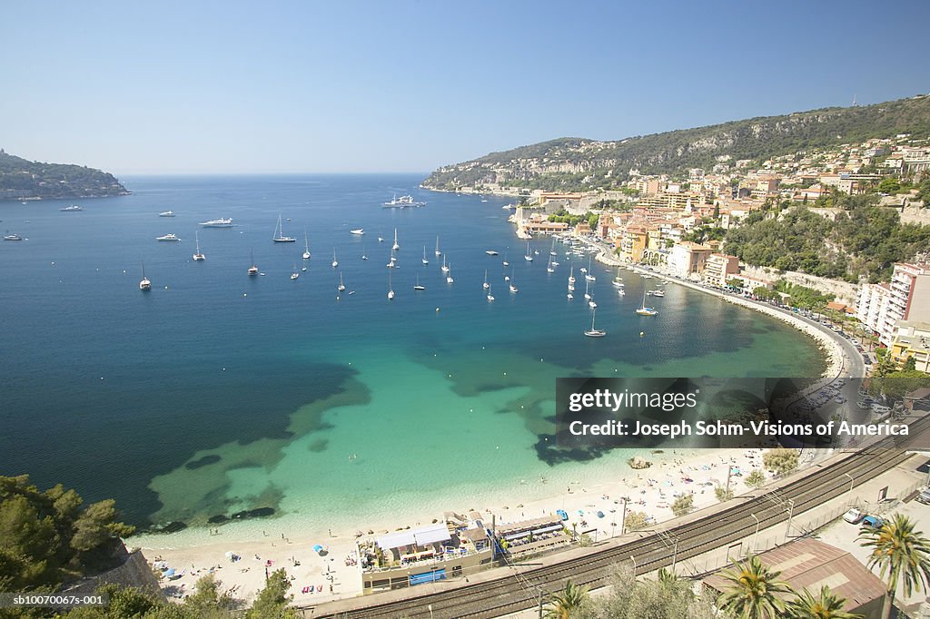 France, Nice, Miediteranean sea and beach