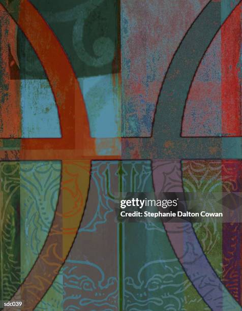 symbol for pisces - zodiac water sign stock illustrations