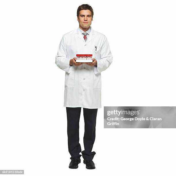 portrait of a scientist - test tube rack stock pictures, royalty-free photos & images