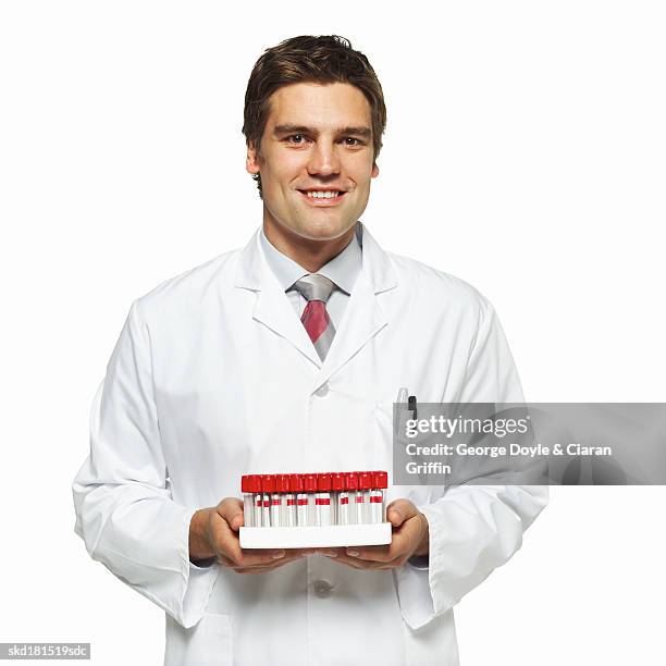 portrait of a scientist - test tube rack stock pictures, royalty-free photos & images