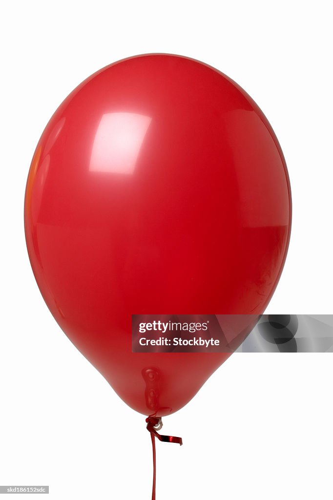 Close up of a red balloon