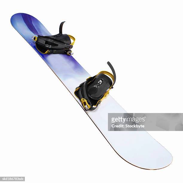 close up of a snowboard - snowboard imagens e fotografias de stock