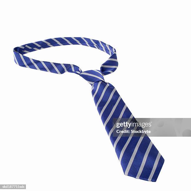 elevated view of a school uniform tie - ties foto e immagini stock