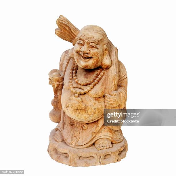 close up of an antique statue - antique stockfoto's en -beelden