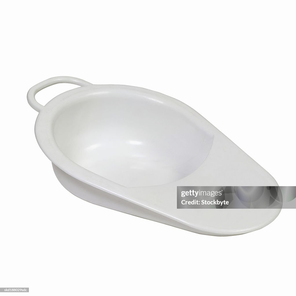 Close up of a bedpan