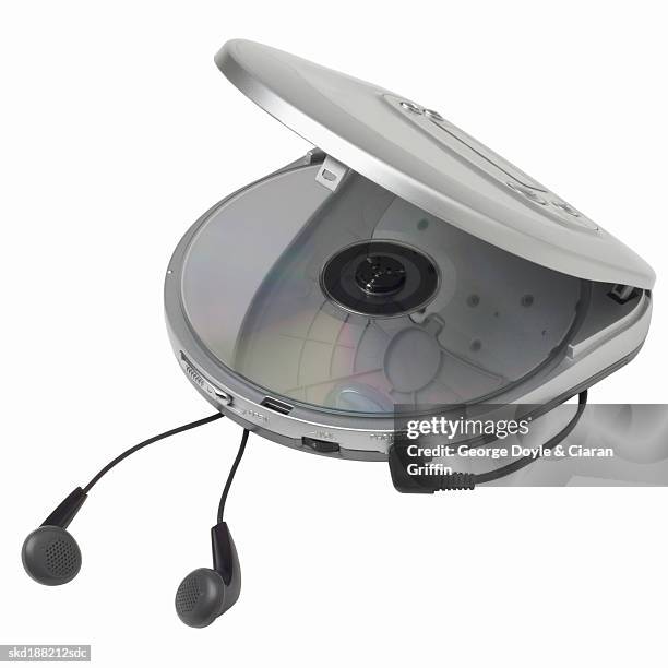elevated view of a discman - cd player stock pictures, royalty-free photos & images