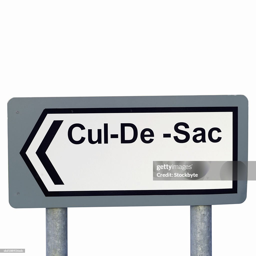 Close up of a 'cul-de-sac' sign