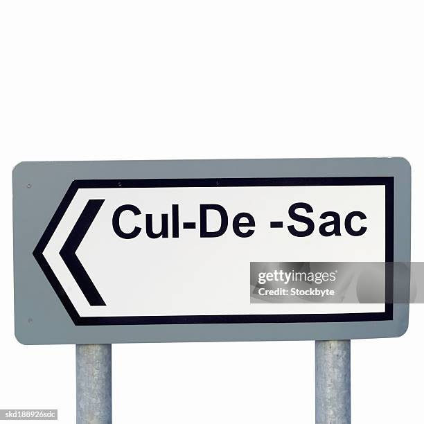 close up of a 'cul-de-sac' sign - sac 個照片及圖片檔