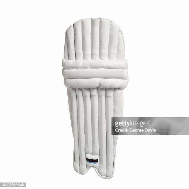 close up of a cricket leg pad - padding stock pictures, royalty-free photos & images