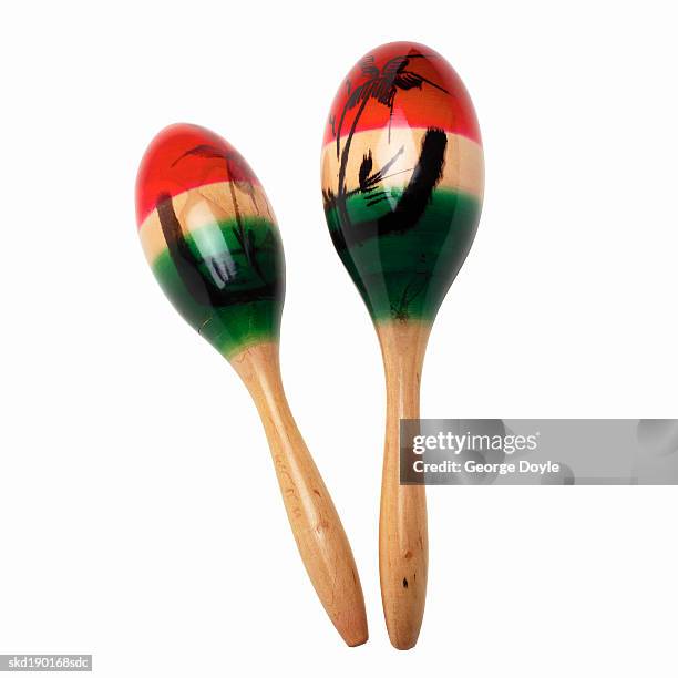 close up of two maraca - maracas bildbanksfoton och bilder