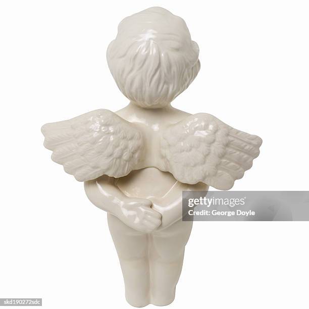 close up of a figurine - kerstkind stockfoto's en -beelden